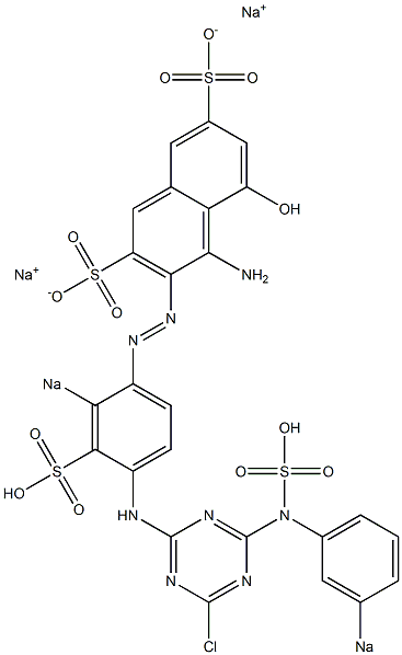 4-Amino-3-[4-[4-chloro-6-(3-sodiosulfoanilino)-1,3,5-triazin-2-ylamino]-2-sodiosulfophenylazo]-5-hydroxy-2,7-naphthalenedisulfonic acid disodium salt