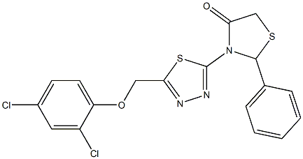 3,5-Dihydro-3-[5-[(2,4-dichlorophenoxy)methyl]-1,3,4-thiadiazol-2-yl]-2-[phenyl]thiazol-4(2H)-one