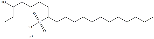 3-Hydroxyicosane-8-sulfonic acid potassium salt 结构式