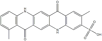 5,7,12,14-テトラヒドロ-2,8-ジメチル-7,14-ジオキソキノ[2,3-b]アクリジン-3-スルホン酸 化学構造式