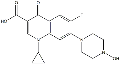 1-Cyclopropyl-6-fluoro-1,4-dihydro-7-(4-hydroxy-1-piperazinyl)-4-oxoquinoline-3-carboxylic acid Structure