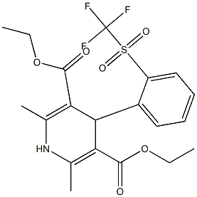 1,4-Dihydro-2,6-dimethyl-4-[o-(trifluoromethylsulfonyl)phenyl]-3,5-pyridinedicarboxylic acid diethyl ester|