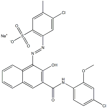 4-Chloro-3-methyl-6-[[3-[[(4-chloro-2-methoxyphenyl)amino]carbonyl]-2-hydroxy-1-naphtyl]azo]benzenesulfonic acid sodium salt