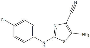 5-Amino-2-[4-chlorophenylamino]thiazole-4-carbonitrile,,结构式