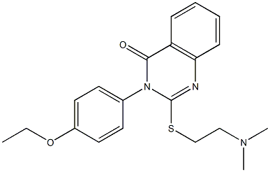 2-[2-(Dimethylamino)ethylthio]-3-(4-ethoxyphenyl)-quinazolin-4(3H)-one Struktur