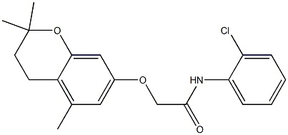 3,4-Dihydro-2,2-dimethyl-5-methyl-7-[N-(2-chlorophenyl)carbamoylmethoxy]-2H-1-benzopyran|