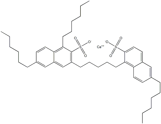 Bis(1,6-dihexyl-2-naphthalenesulfonic acid)calcium salt Structure