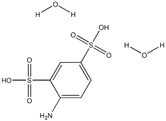 4-アミノ-1,3-ベンゼンジスルホン酸·2水和物 化学構造式