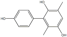 3,6-Dimethyl-1,1'-biphenyl-2,4',5-triol Struktur
