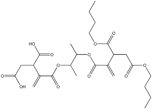 3,3'-[1,2-Dimethylethylenebis(oxycarbonyl)]bis(3-butene-1,2-dicarboxylic acid dibutyl) ester Struktur