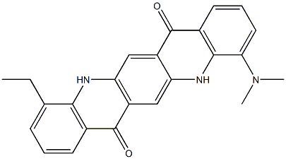 4-(Dimethylamino)-11-ethyl-5,12-dihydroquino[2,3-b]acridine-7,14-dione Struktur