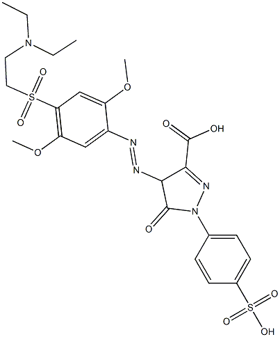 4-[[4-[[2-(Diethylamino)ethyl]sulfonyl]-2,5-dimethoxyphenyl]azo]-4,5-dihydro-5-oxo-1-(4-sulfophenyl)-1H-pyrazole-3-carboxylic acid