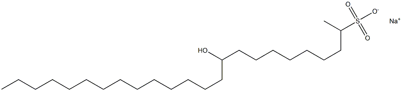 10-Hydroxytetracosane-2-sulfonic acid sodium salt Struktur