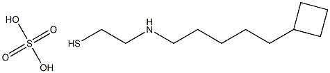 2-(5-Cyclobutylpentyl)aminoethanethiol sulfate Structure