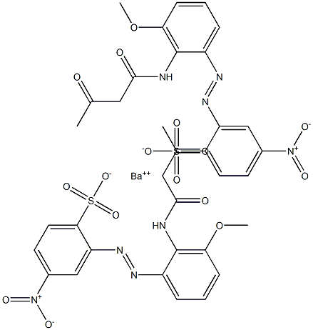  Bis[2-[2-(1,3-dioxobutylamino)-3-methoxyphenylazo]-4-nitrobenzenesulfonic acid]barium salt