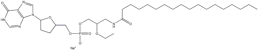 [[5-[(1,6-Dihydro-6-oxo-9H-purin)-9-yl]tetrahydrofuran]-2-ylmethoxy](2-ethoxy-3-octadecanoylaminopropoxy)phosphinic acid sodium salt