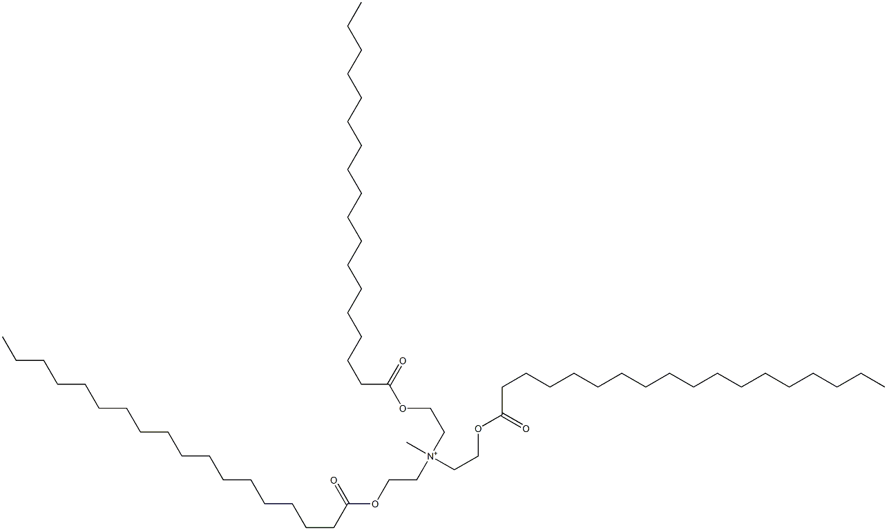 N-メチル-2-[(1-オキソオクタデシル)オキシ]-N,N-ビス[2-[(1-オキソオクタデシル)オキシ]エチル]エタンアミニウム 化学構造式