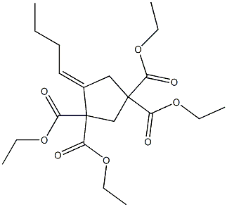 4-Butylidene-cyclopentane-1,1,3,3-tetracarboxylic acid tetraethyl ester,,结构式