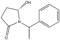 1-[(S)-α-メチルベンジル]-5-ヒドロキシピロリジン-2-オン 化学構造式