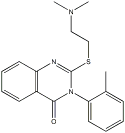 2-[2-(Dimethylamino)ethylthio]-3-(2-methylphenyl)-quinazolin-4(3H)-one Struktur