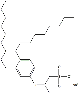 2-(3,4-Dinonylphenoxy)propane-1-sulfonic acid sodium salt Structure