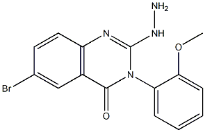 2-Hydrazino-6-bromo-3-(2-methoxyphenyl)quinazolin-4(3H)-one Struktur