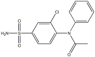 3-クロロ-4-(フェニルアセチルアミノ)ベンゼンスルホンアミド 化学構造式
