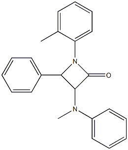 1-(2-Methylphenyl)-3-(methylphenylamino)-4-phenylazetidin-2-one,,结构式