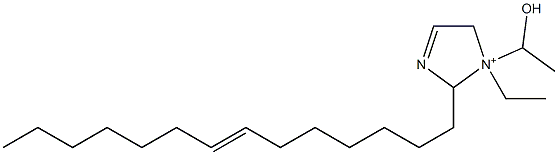 1-Ethyl-1-(1-hydroxyethyl)-2-(7-tetradecenyl)-3-imidazoline-1-ium 结构式