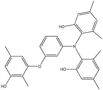 N,N-Bis(6-hydroxy-2,4-dimethylphenyl)-3-(3-hydroxy-2,5-dimethylphenoxy)benzenamine Structure