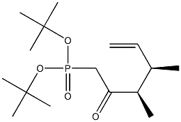 [(3R,4R)-3,4-ジメチル-2-オキソ-5-ヘキセニル]ホスホン酸ジ-tert-ブチル 化学構造式