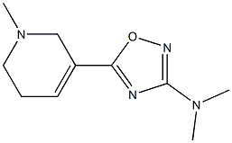 3-Dimethylamino-5-[(1,2,5,6-tetrahydro-1-methylpyridin)-3-yl]-1,2,4-oxadiazole,,结构式