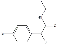 α-ブロモ-4-クロロ-N-エチルベンゼンアセトアミド 化学構造式