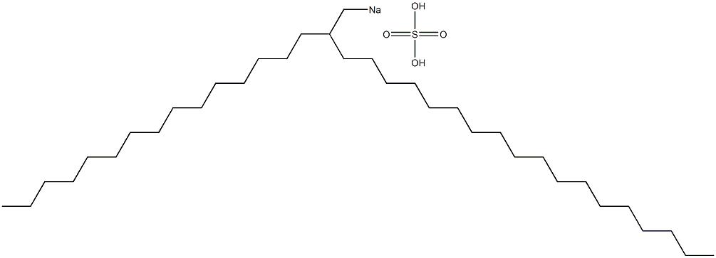 硫酸2-ペンタデシルイコシル=ナトリウム 化学構造式