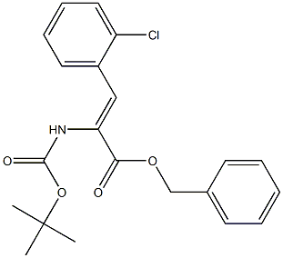 3-(2-Chlorophenyl)-2-[(tert-butoxy)carbonylamino]acrylic acid benzyl ester Structure