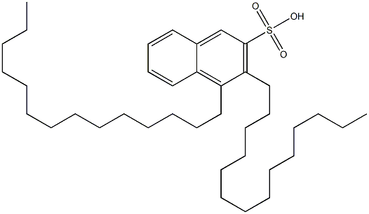 3,4-Ditetradecyl-2-naphthalenesulfonic acid Structure