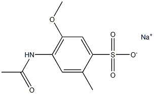 4-(Acetylamino)-5-methoxy-2-methylbenzenesulfonic acid sodium salt Structure