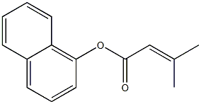 3-Methyl-2-butenoic acid 1-naphtyl ester,,结构式