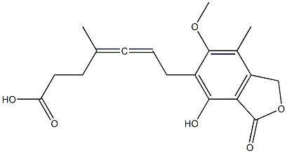 5-(6-Carboxy-4-methyl-2,3-hexadien-1-yl)-1,3-dihydro-4-hydroxy-6-methoxy-7-methylisobenzofuran-3-one