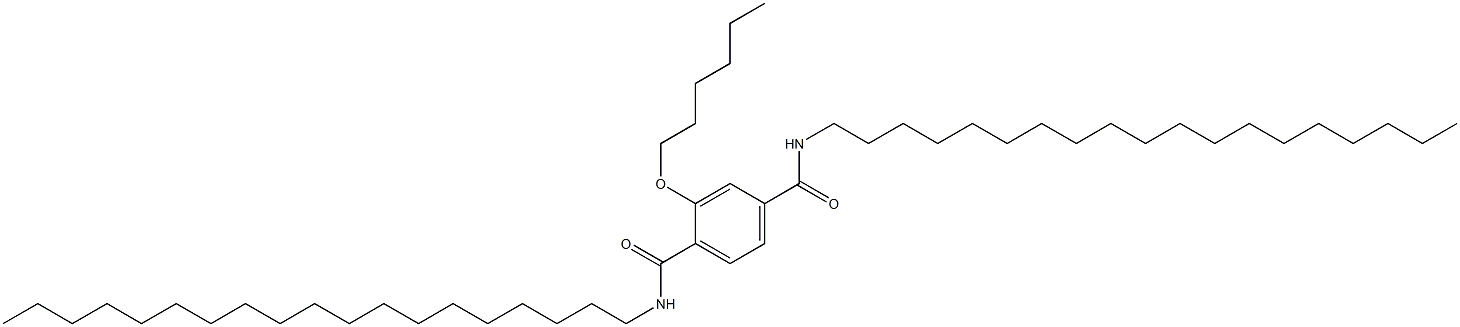 2-(Hexyloxy)-N,N'-dinonadecylterephthalamide Struktur