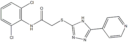 2-[[5-(4-Pyridyl)-4H-1,2,4-triazol-3-yl]thio]-2',6'-dichloroacetoanilide 结构式