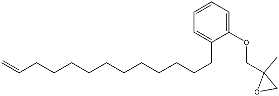2-(12-Tridecenyl)phenyl 2-methylglycidyl ether 结构式