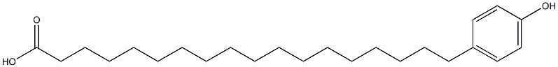 18-(4-Hydroxyphenyl)stearic acid,,结构式