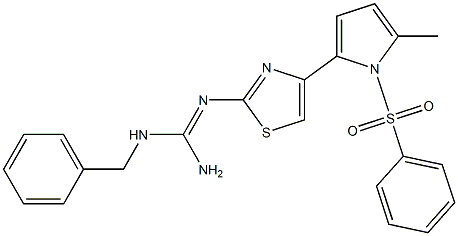 2-[[Amino(benzylamino)methylene]amino]-4-(1-phenylsulfonyl-2-methyl-1H-pyrrol-5-yl)thiazole