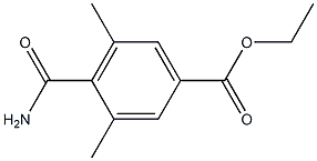 4-カルバモイル-3,5-ジメチル安息香酸エチル 化学構造式