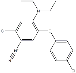 2-Chloro-5-(4-chlorophenoxy)-4-(diethylamino)benzenediazonium,,结构式