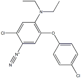 2-クロロ-5-(4-クロロフェノキシ)-4-(ジエチルアミノ)ベンゼンジアゾニウム 化学構造式