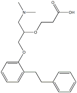 3-[1-Dimethylaminomethyl-2-[2-(2-phenylethyl)phenoxy]ethoxy]propionic acid 结构式