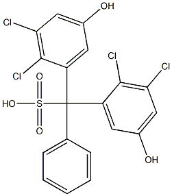 Bis(2,3-dichloro-5-hydroxyphenyl)phenylmethanesulfonic acid Structure