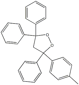 3-(4-メチルフェニル)-3,5,5-トリフェニル-1,2-ジオキソラン 化学構造式